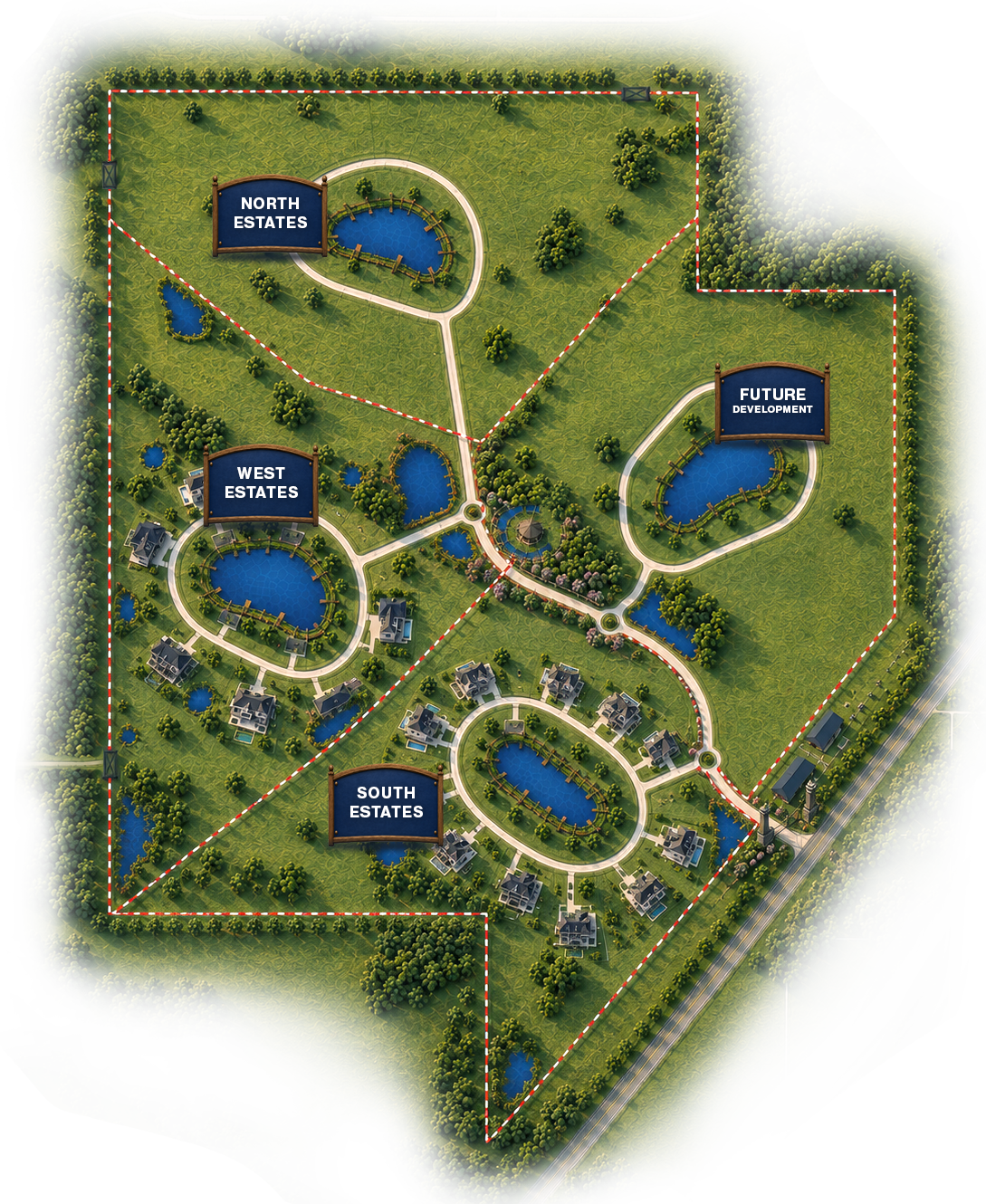 Bel-Lago estate neighborhood map
