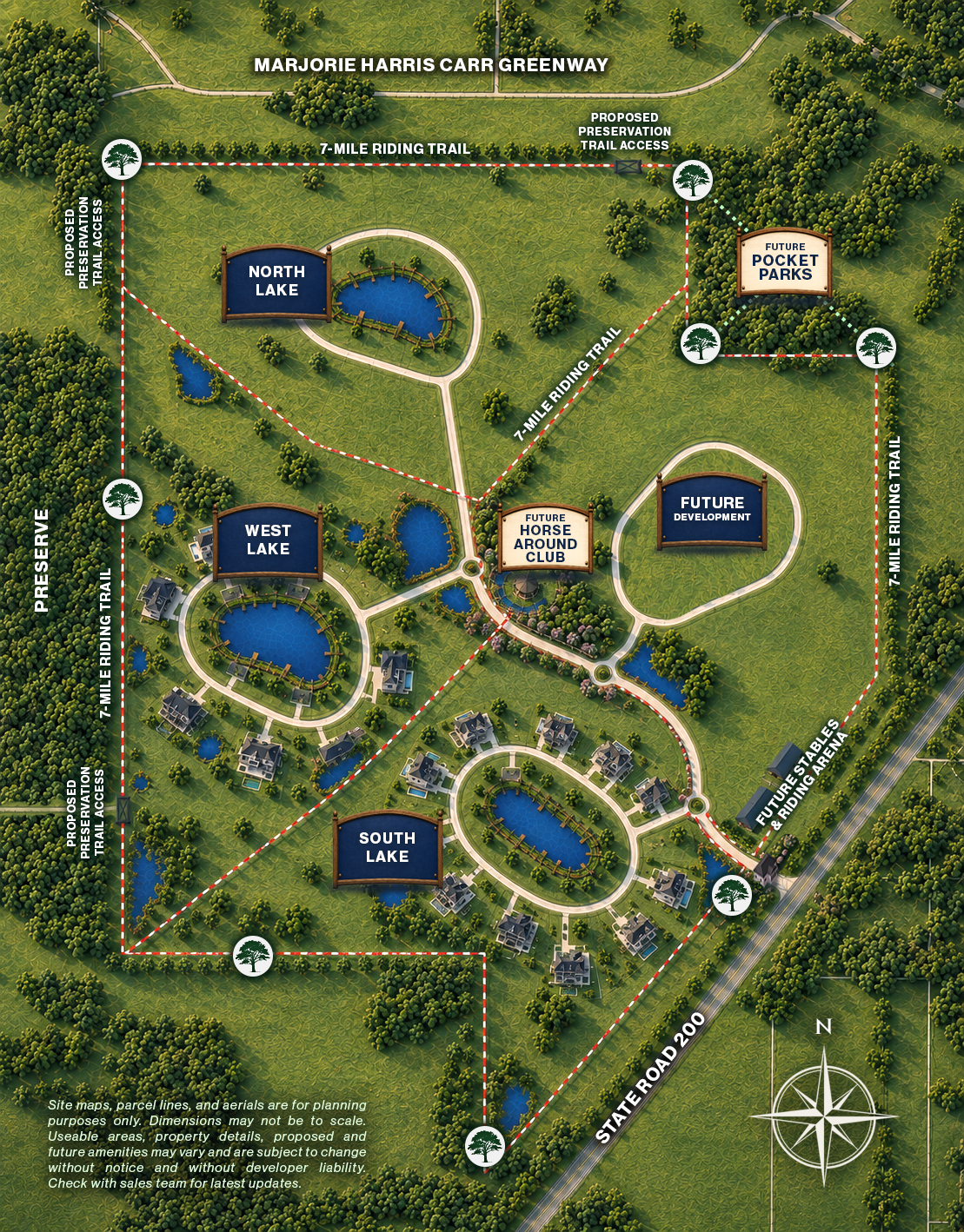 Detailed map of the Bel-Lago community